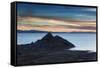 Sunset Looking Towards Copacabana on Lake Titicaca-Alex Saberi-Framed Stretched Canvas