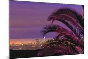 Sunset, Los Angeles skyline viewed from Hollywood Hills, Southern California, USA-Stuart Westmorland-Mounted Photographic Print
