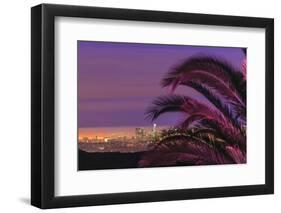 Sunset, Los Angeles skyline viewed from Hollywood Hills, Southern California, USA-Stuart Westmorland-Framed Premium Photographic Print