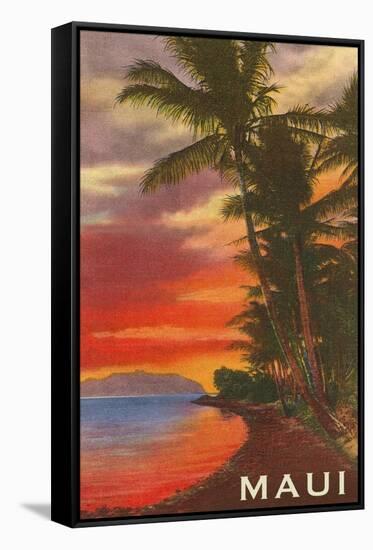 Sunset, Maui, Hawaii-null-Framed Stretched Canvas