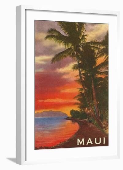 Sunset, Maui, Hawaii-null-Framed Art Print