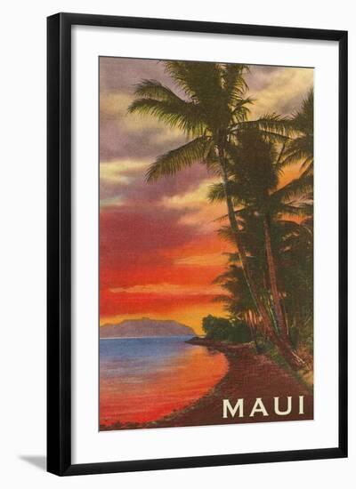 Sunset, Maui, Hawaii-null-Framed Art Print