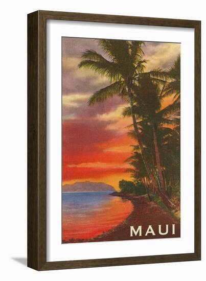 Sunset, Maui, Hawaii-null-Framed Art Print