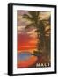 Sunset, Maui, Hawaii-null-Framed Art Print