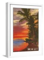 Sunset, Maui, Hawaii-null-Framed Art Print