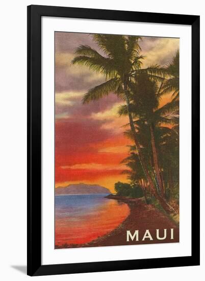 Sunset, Maui, Hawaii-null-Framed Art Print