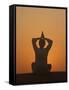Sunset Meditation in the Desert, Abu Dhabi, United Arab Emirates, Middle East-null-Framed Stretched Canvas