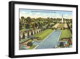 Sunset Memorial Park, St. Paul, Minnesota-null-Framed Art Print