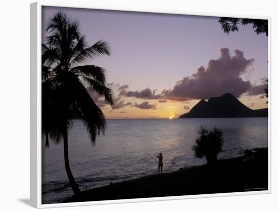 Sunset, Morne Larcher, Baie De La Chery (Chery Bay), Martinique-Guy Thouvenin-Framed Photographic Print