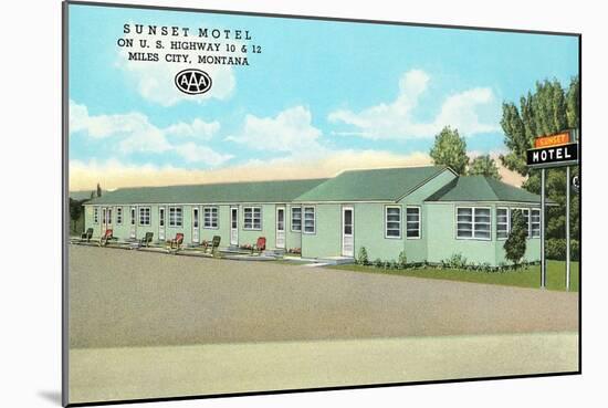 Sunset Motel, Miles City, Montana-null-Mounted Art Print