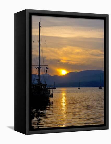 Sunset, Nafplio, Peloponnese, Greece, Europe-null-Framed Stretched Canvas