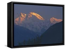 Sunset, Nanga Parbat Mountain, Karakoram (Karakorum) Mountains, Pakistan-S Friberg-Framed Stretched Canvas