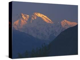 Sunset, Nanga Parbat Mountain, Karakoram (Karakorum) Mountains, Pakistan-S Friberg-Stretched Canvas