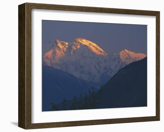 Sunset, Nanga Parbat Mountain, Karakoram (Karakorum) Mountains, Pakistan-S Friberg-Framed Photographic Print