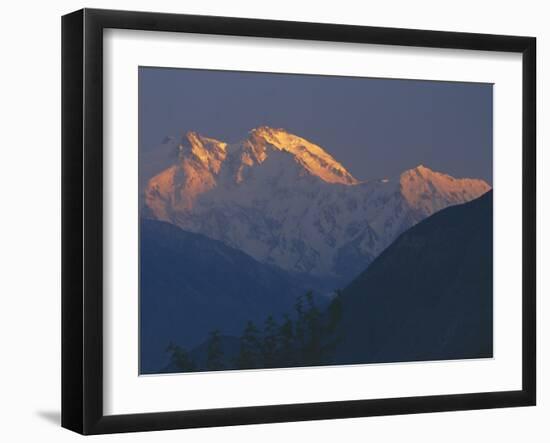 Sunset, Nanga Parbat Mountain, Karakoram (Karakorum) Mountains, Pakistan-S Friberg-Framed Photographic Print