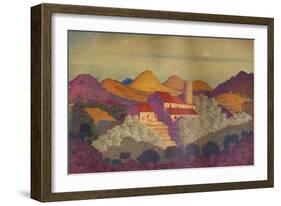 'Sunset near Colliure', c20th century-Derwent Lees-Framed Giclee Print