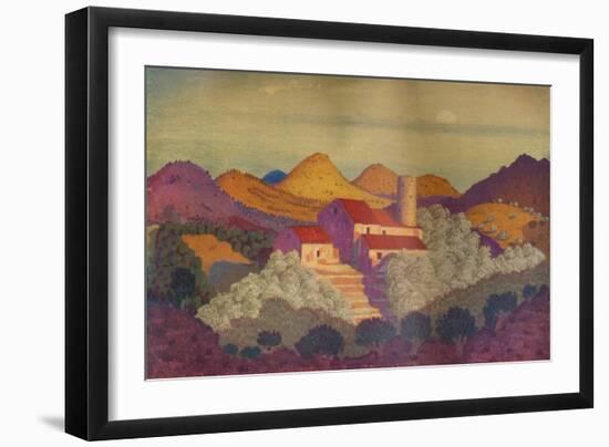 'Sunset near Colliure', c20th century-Derwent Lees-Framed Giclee Print