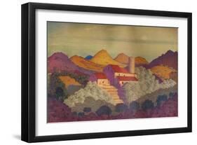 'Sunset near Colliure', c20th century-Derwent Lees-Framed Giclee Print