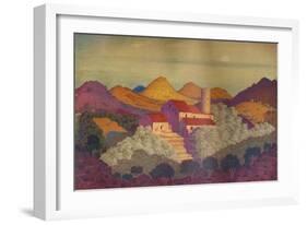 'Sunset near Colliure', c20th century-Derwent Lees-Framed Giclee Print