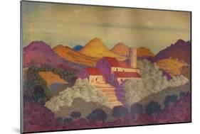 'Sunset near Colliure', c20th century-Derwent Lees-Mounted Giclee Print