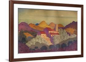 'Sunset near Colliure', c20th century-Derwent Lees-Framed Giclee Print