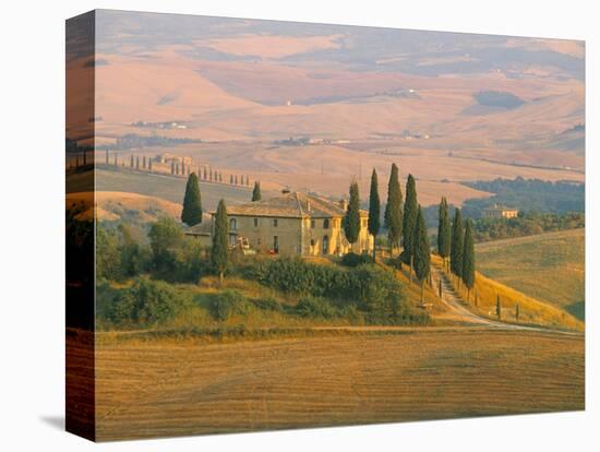 Sunset Near San Quirico D'Orcia, Val D'Orcia, Siena Province, Tuscany, Italy, Europe-Sergio Pitamitz-Stretched Canvas