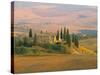 Sunset Near San Quirico D'Orcia, Val D'Orcia, Siena Province, Tuscany, Italy, Europe-Sergio Pitamitz-Stretched Canvas