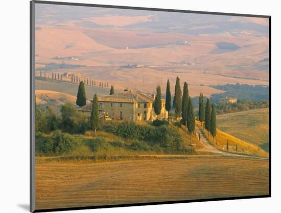 Sunset Near San Quirico D'Orcia, Val D'Orcia, Siena Province, Tuscany, Italy, Europe-Sergio Pitamitz-Mounted Photographic Print