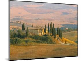 Sunset Near San Quirico D'Orcia, Val D'Orcia, Siena Province, Tuscany, Italy, Europe-Sergio Pitamitz-Mounted Photographic Print