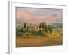 Sunset Near San Quirico D'Orcia, Val D'Orcia, Siena Province, Tuscany, Italy, Europe-Sergio Pitamitz-Framed Photographic Print