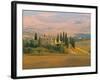 Sunset Near San Quirico D'Orcia, Val D'Orcia, Siena Province, Tuscany, Italy, Europe-Sergio Pitamitz-Framed Photographic Print