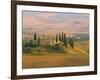 Sunset Near San Quirico D'Orcia, Val D'Orcia, Siena Province, Tuscany, Italy, Europe-Sergio Pitamitz-Framed Photographic Print