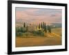 Sunset Near San Quirico D'Orcia, Val D'Orcia, Siena Province, Tuscany, Italy, Europe-Sergio Pitamitz-Framed Photographic Print