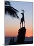 Sunset Near the Deer Monument at the Olas Altas, Mazatlan, Mexico-Charles Sleicher-Mounted Photographic Print