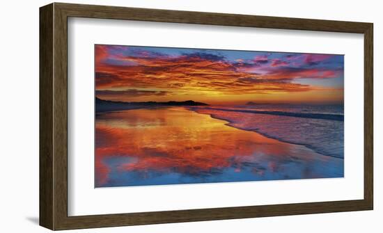 Sunset, North Island, New Zealand-Frank Krahmer-Framed Giclee Print