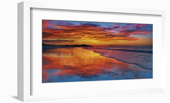 Sunset, North Island, New Zealand-Frank Krahmer-Framed Giclee Print