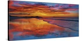 Sunset, North Island, New Zealand-Frank Krahmer-Stretched Canvas