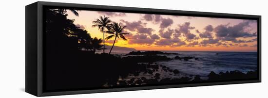 Sunset North Shore, Oahu, Hawaii-null-Framed Stretched Canvas