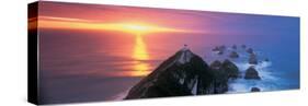 Sunset, Nugget Point Lighthouse, South Island, New Zealand-null-Stretched Canvas