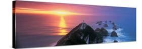 Sunset, Nugget Point Lighthouse, South Island, New Zealand-null-Stretched Canvas