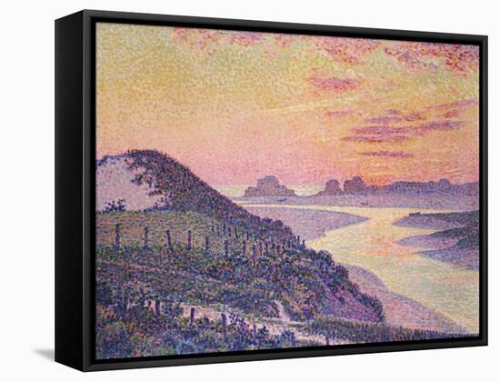 Sunset of Ambleteuse, Pas De Calais, 1899-Theo van Rysselberghe-Framed Stretched Canvas