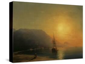 Sunset off Ayu Dag in the Crimea, 1861-Ivan Konstantinovich Aivazovsky-Stretched Canvas