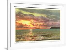 Sunset off Point Poma, San Diego, California-null-Framed Art Print