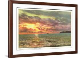 Sunset off Point Poma, San Diego, California-null-Framed Art Print