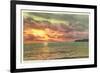 Sunset off Point Poma, San Diego, California-null-Framed Art Print