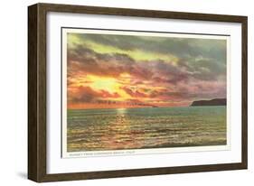 Sunset off Point Poma, San Diego, California-null-Framed Art Print