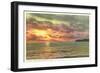 Sunset off Point Poma, San Diego, California-null-Framed Art Print