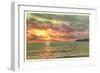 Sunset off Point Poma, San Diego, California-null-Framed Art Print