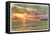 Sunset off Point Poma, San Diego, California-null-Framed Stretched Canvas