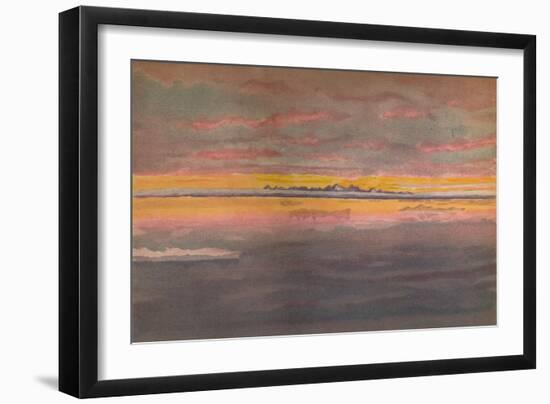 'Sunset off the North Coast of Asia, North of the Mouth of the Chatanga, 1893, (1897)-Fridtjof Nansen-Framed Giclee Print